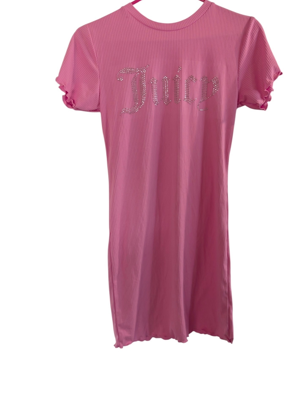 Juicy Couture Ribbed Short-Sleeve Sleep T-Shirt Dress / Nightgown Y2k